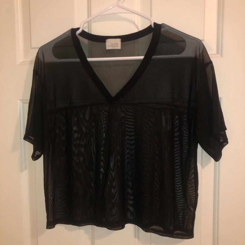 Medium black mesh shirt